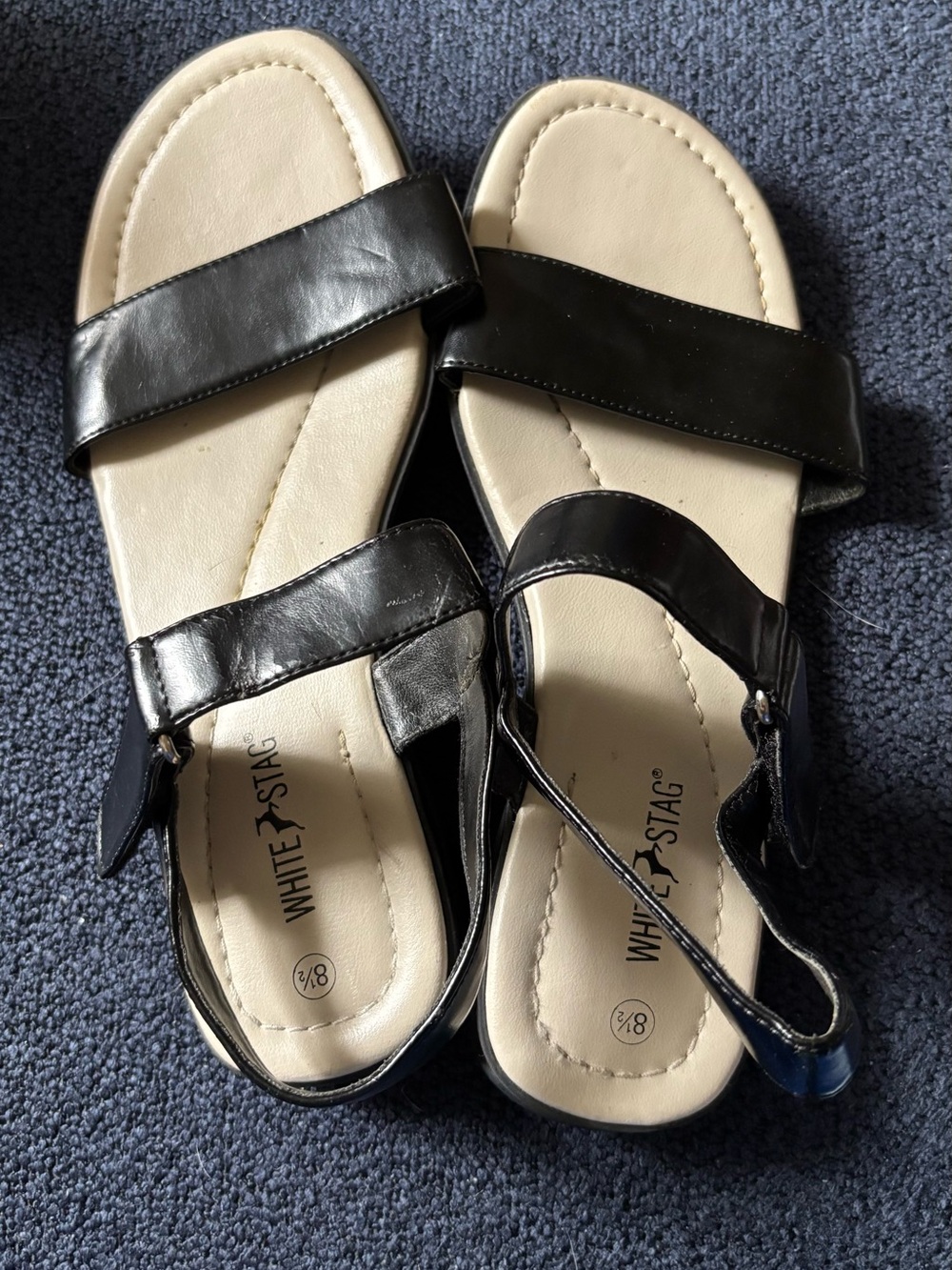White Stag Black and Cream Women's Comfort Sandals